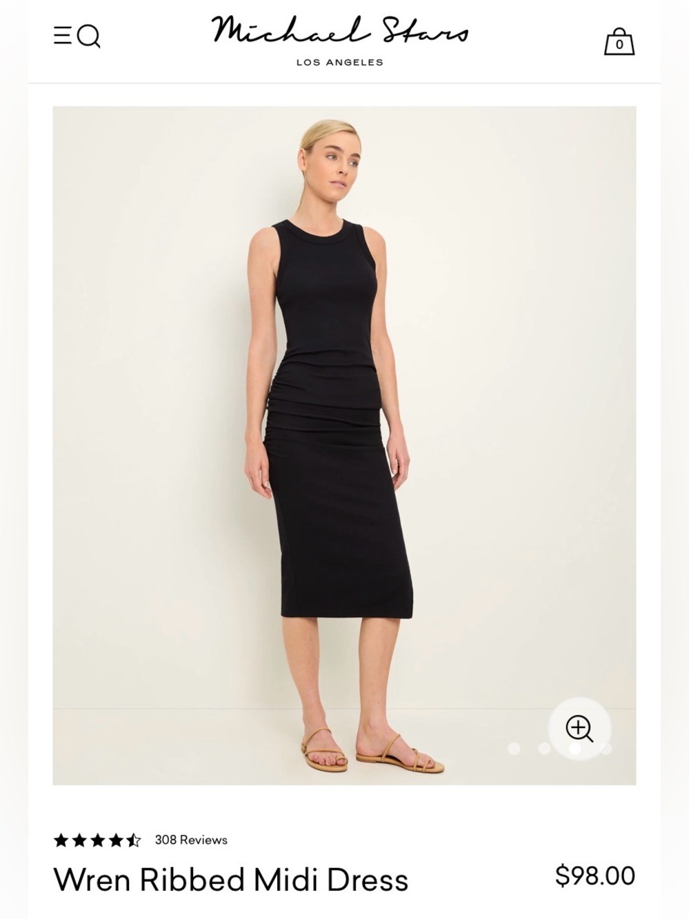 Michael Stars wren ribbed Maxi Dress
